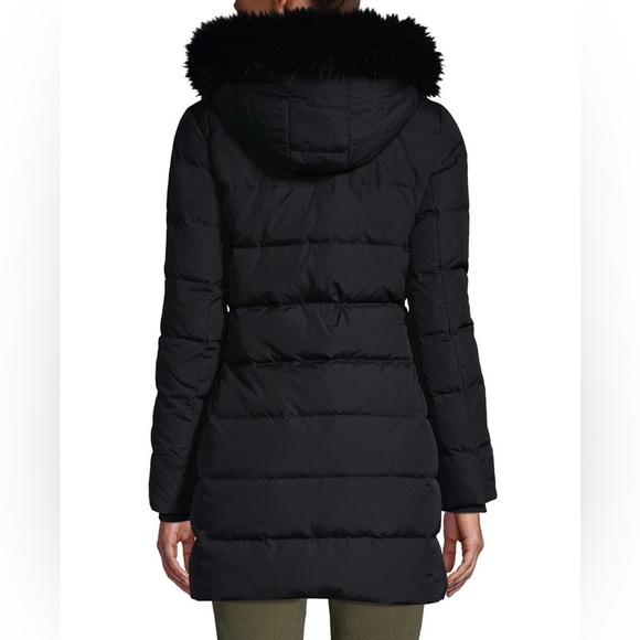 Lands’ End Women's 600 Down Winter Long Coat With Hood in Navy - Picture 4 of 8